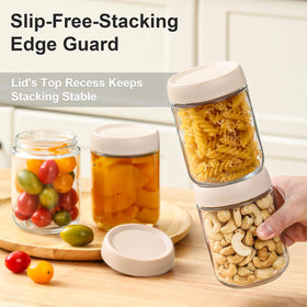 NETANY clear glass jars preserve flavor while displaying ingredients inside