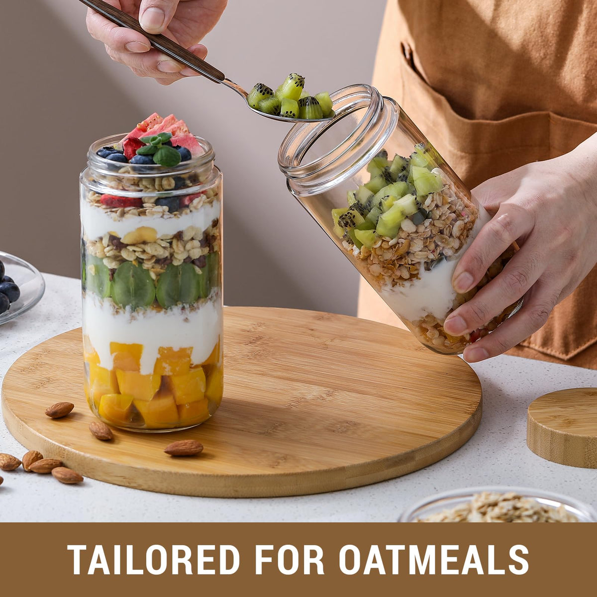 NETANY glass jars suited for jams, sauces, desserts and DIY gifts.