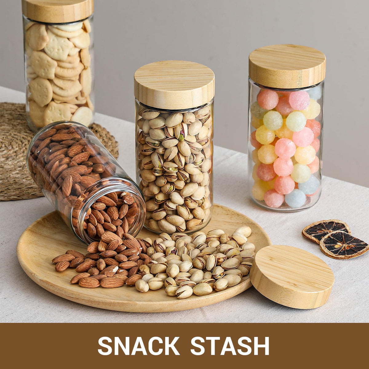 NETANY clear-glass containers provide a view to monitor freshness at a glance.