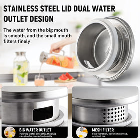 NETANY two-filter lid option for different pouring preferences.