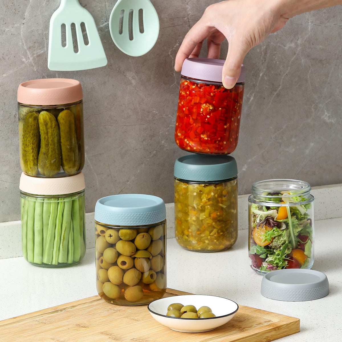 NETANY wide-mouth jars offer effortless scooping and quick cleaning.