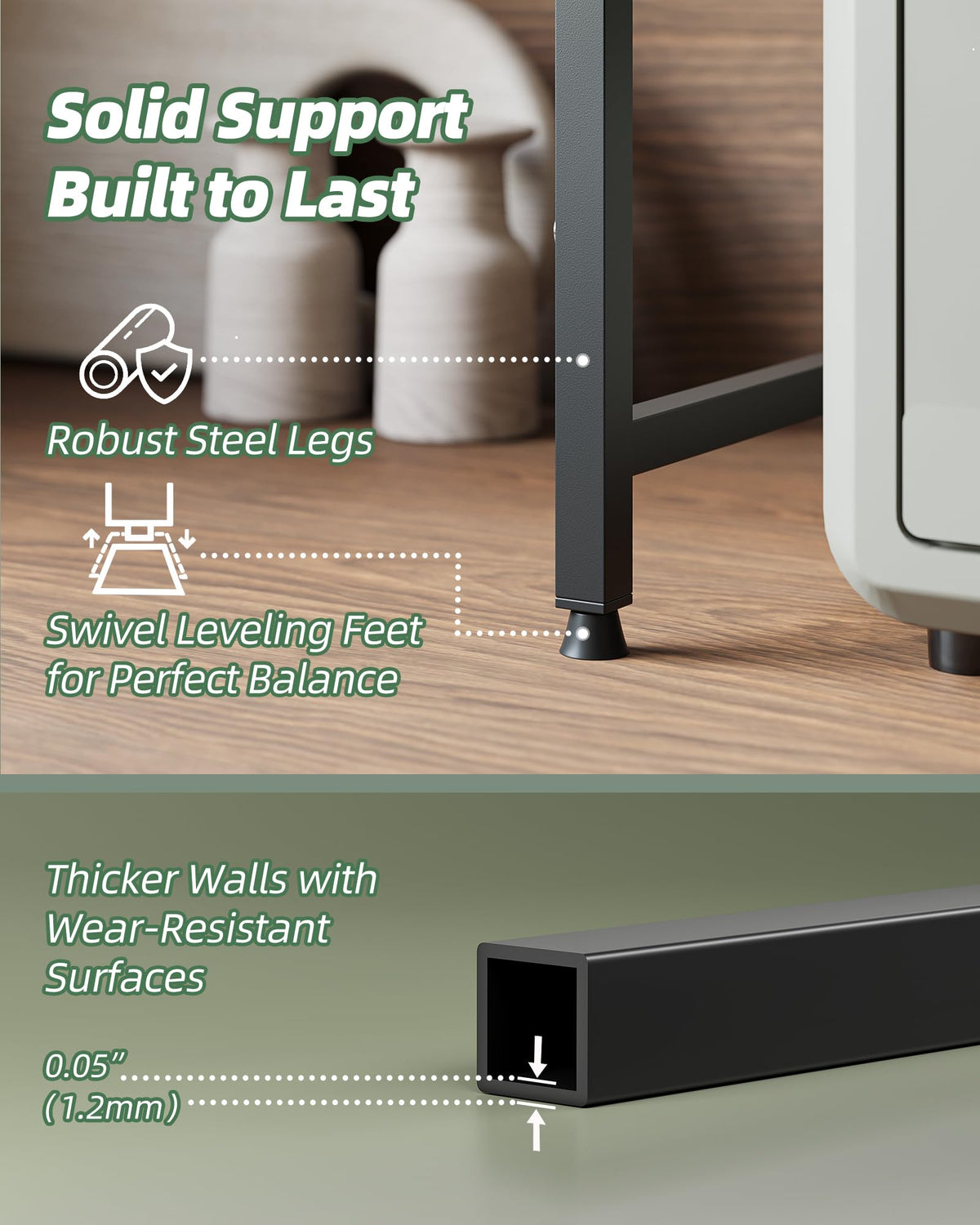 NETEL extendable length and height fits most microwaves for a tailored setup.