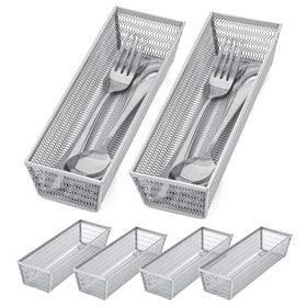 Neudeco silverware organizer non-slip bottom prevents sliding during use