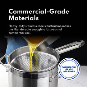 New Star 34257 8-inch strainer perfect for stocks and broths.