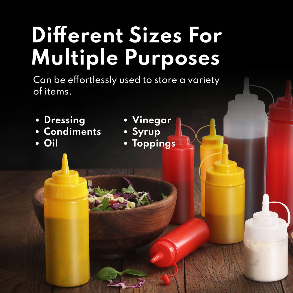 New Star commercial squeeze bottle supports quick service.
