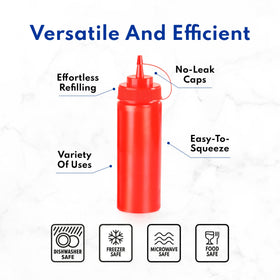 New Star condiment bottle enables precise dressing pours for sauces.