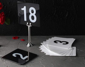 New Star Foodservice 23084 durable and lightweight table number card fits standard holders
