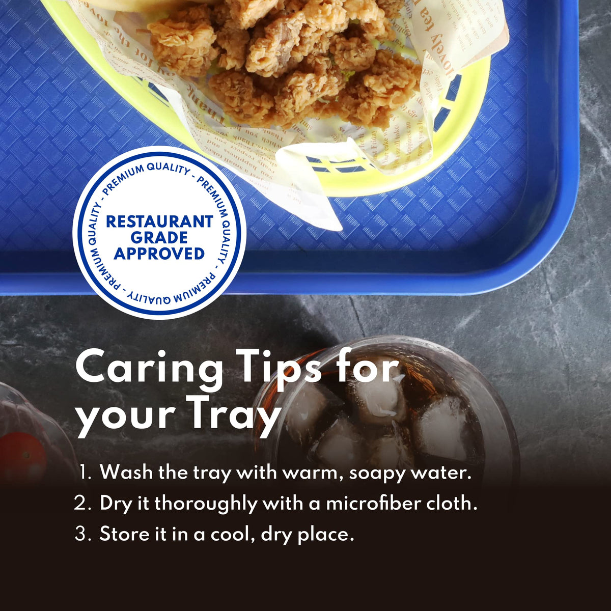 New Star Foodservice 28010 tray supports quick service at concessions.
