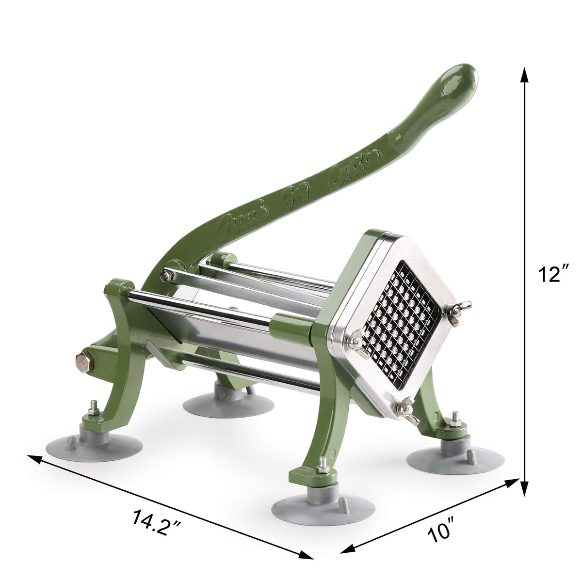 New Star Foodservice 42306 suction feet on table-mount for stability.
