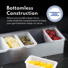 New Star 48032 no ice tray included focuses on garnishes and condiments.