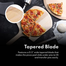 New Star Foodservice 50295 pizza peel measures 24 inches in total length
