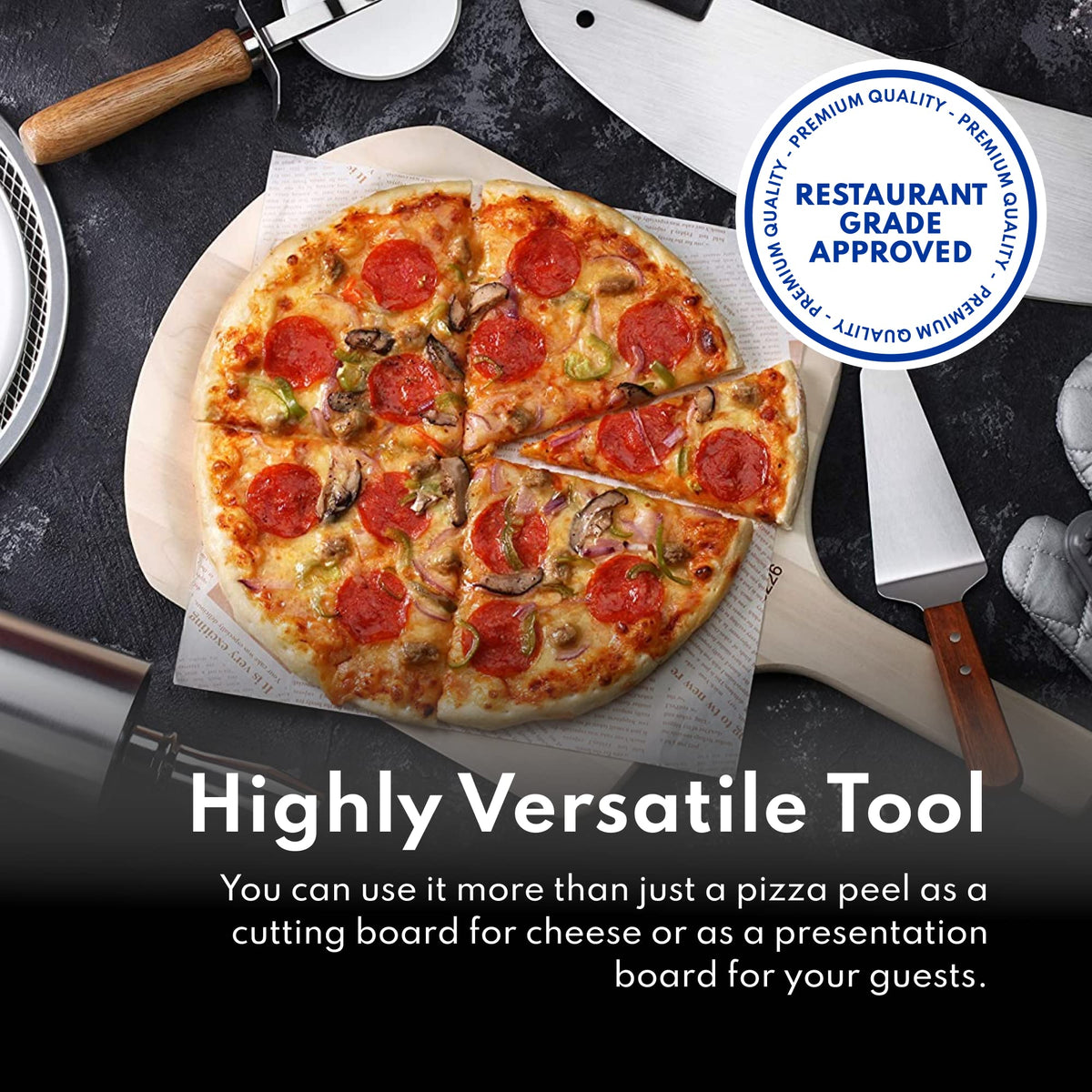New Star Foodservice 50295 pizza peel hand-wash-only cleaning
