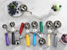 New Star Foodservice commercial-grade disher in blue offers reliable performance.