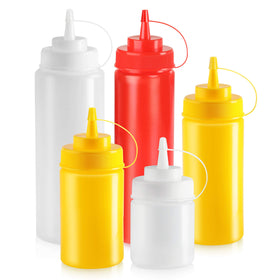 New Star Foodservice dishwasher-safe bottle designed for fast commercial kitchen cleanup