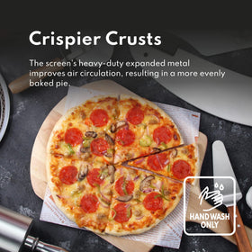New Star Foodservice open mesh detail promotes airflow for even browning.