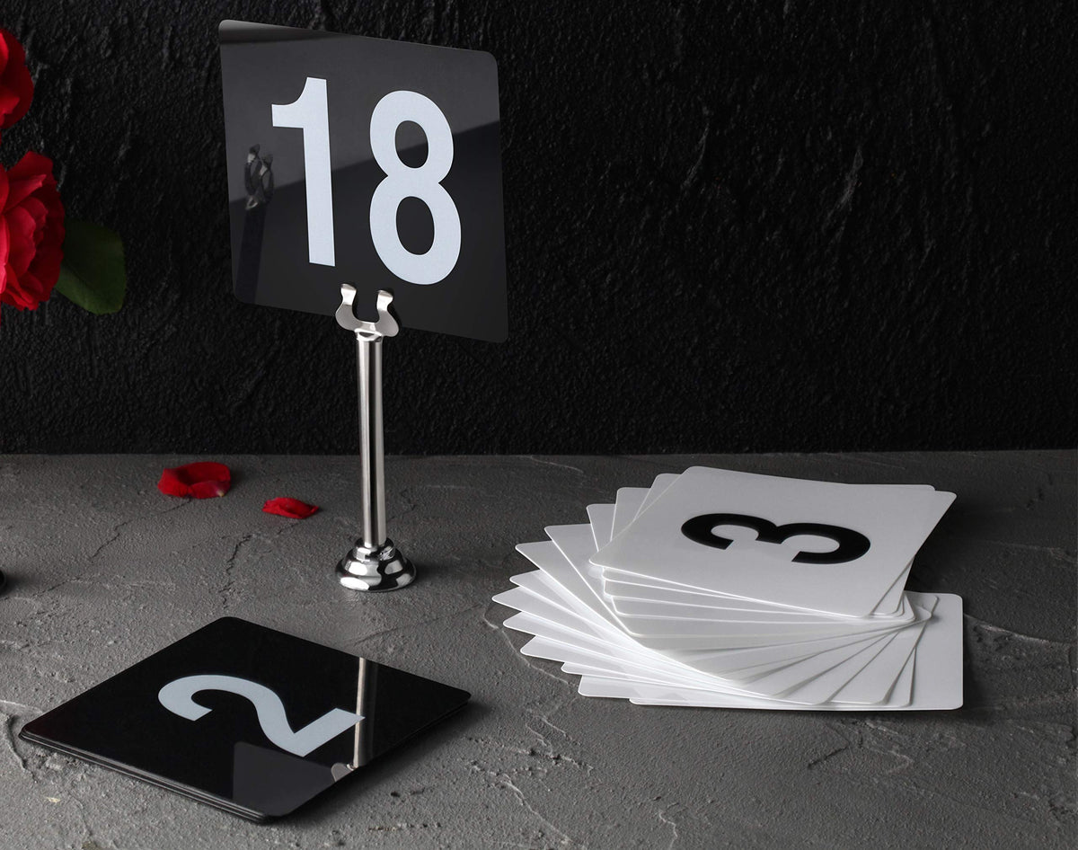 New Star Foodservice 4x4-inch cards are easy to clean for fast turnover.