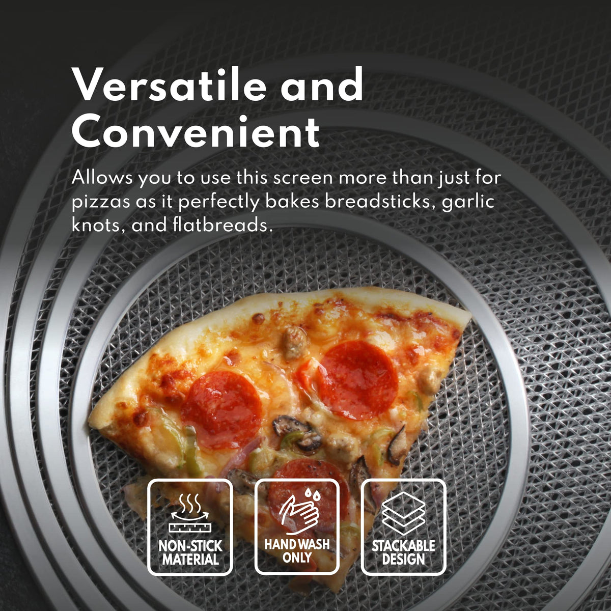 New Star Foodservice easy-care aluminum screen simplifies cleaning after service.