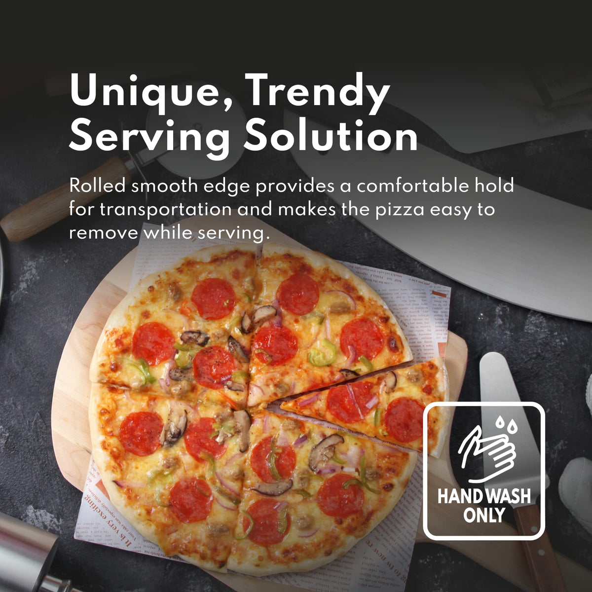 New Star Foodservice 12inch durable aluminum construction supports heavy daily use