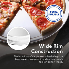 New Star Foodservice 12inch wide rim improves handling during transfer