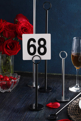 New Star matte black finish adds refined elegance to tables.