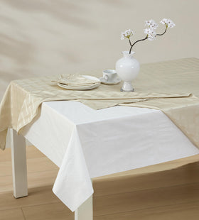 Newbridge Quilted Table Pad back view highlighting soft flannel backing