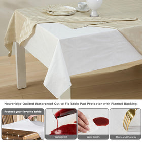 Newbridge Quilted Table Pad with flannel backing for stable placement