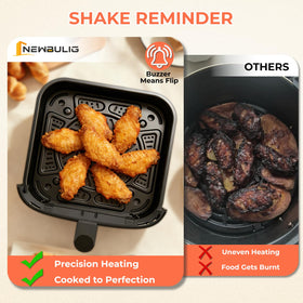 NEWBULIG Air Fryer 8 presets speed fries, steak, chicken