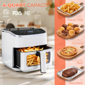NEWBULIG Air Fryer digital touchscreen with 8 presets for quick meals