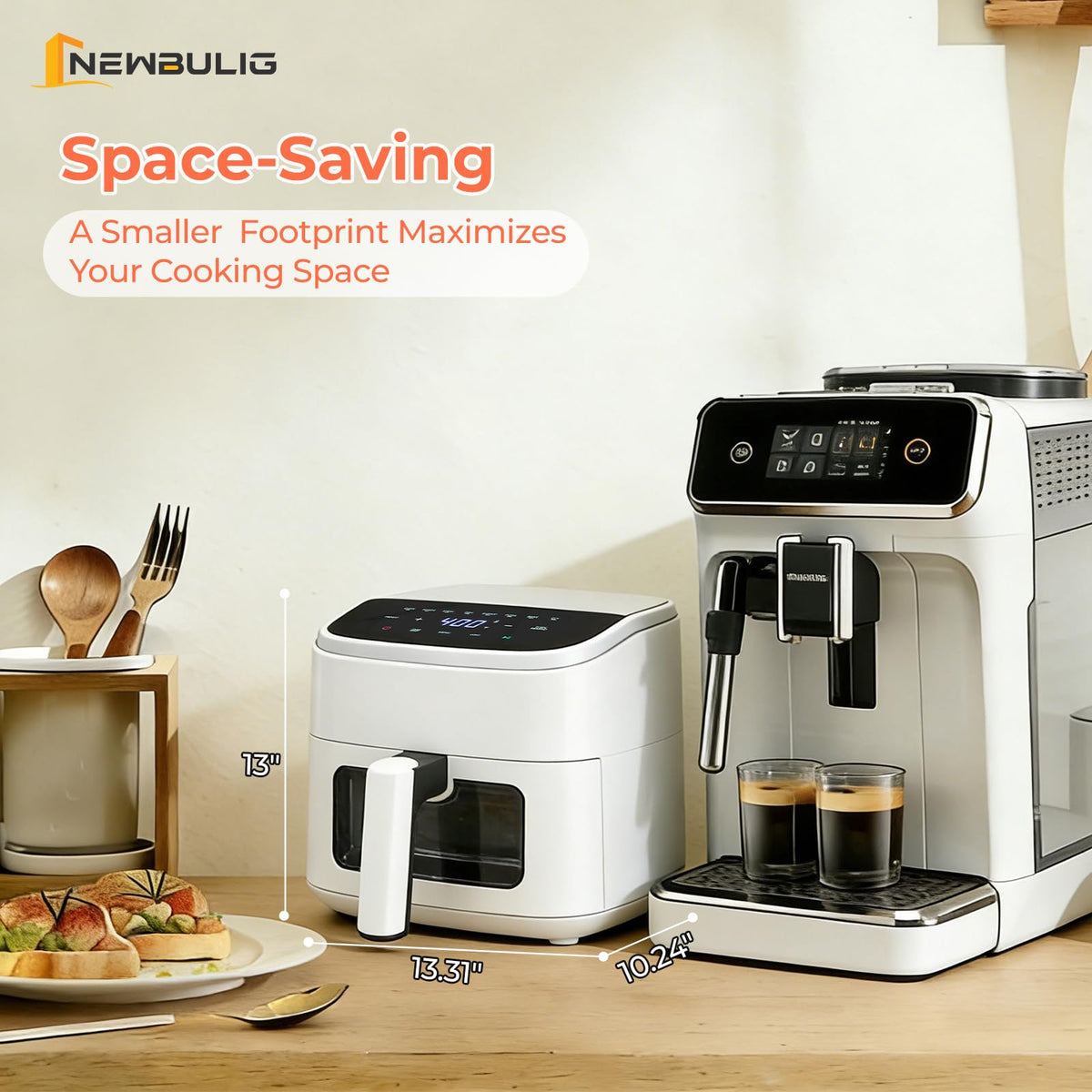 NEWBULIG Air Fryer dishwasher-safe basket simplifies cleanup after cooking