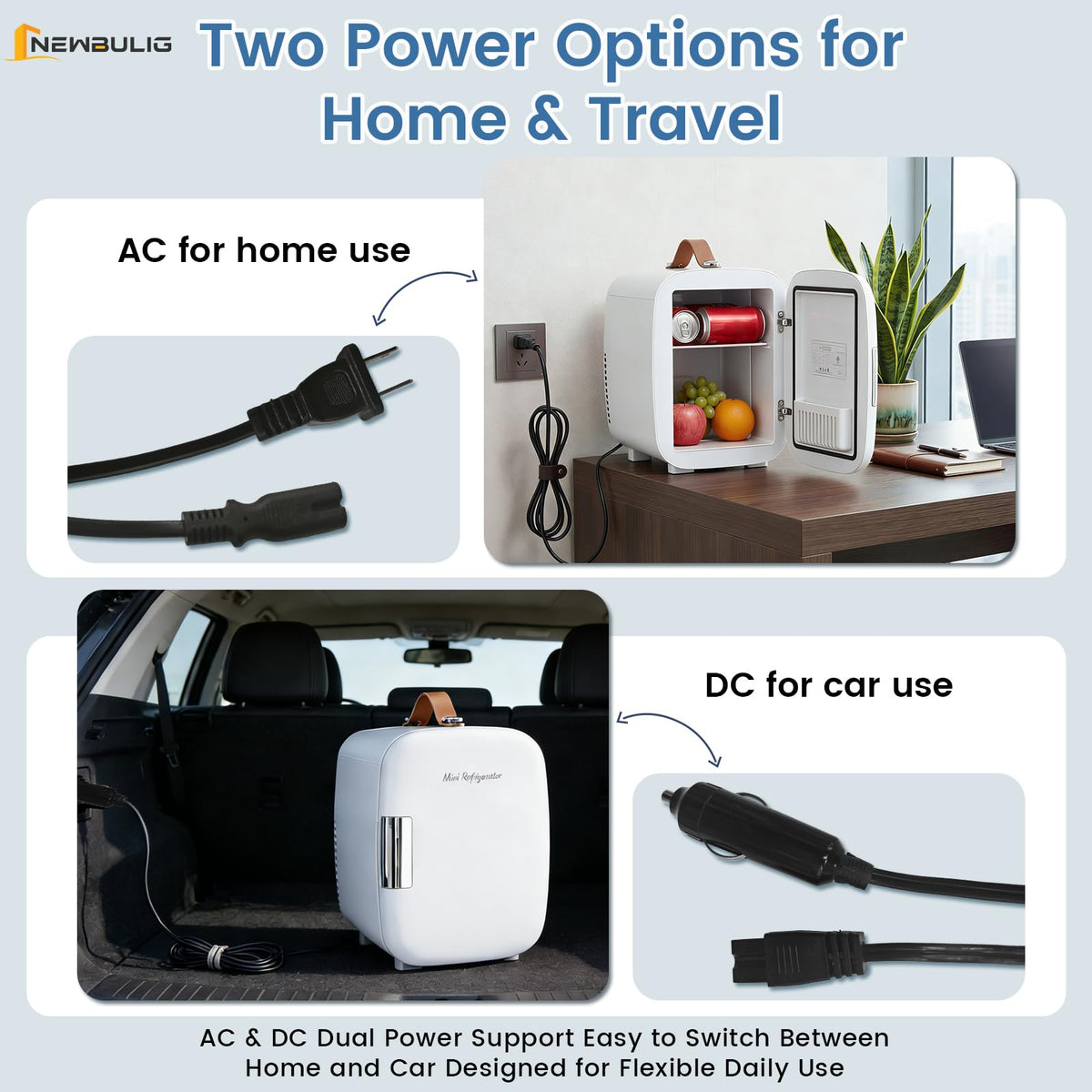 NEWBULIG mini fridge energy-saving system emphasizes low power use