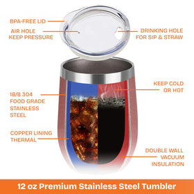 NewEleven double-wall vacuum-insulated tumbler keeps beverages at desired temperature.