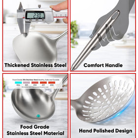 Newness 9-piece utensils set solid turner for effortless flipping