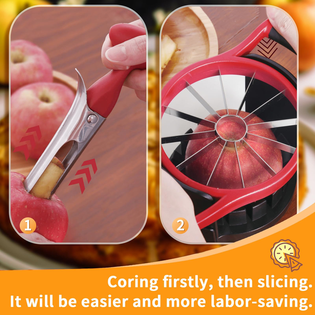 Newness Apple Slicer Dishwasher-Safe for easy cleanup after fruit prep.