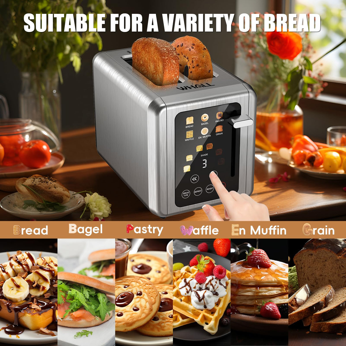 Nicebay WHALL defrost and bagel function in action