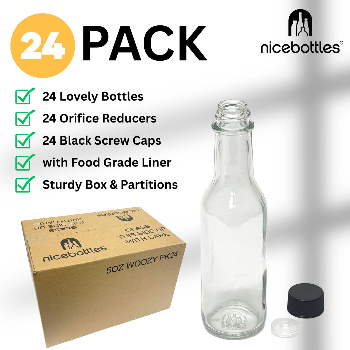 Nicebottles dripper insert enhances controlled pouring for homemade sauces.