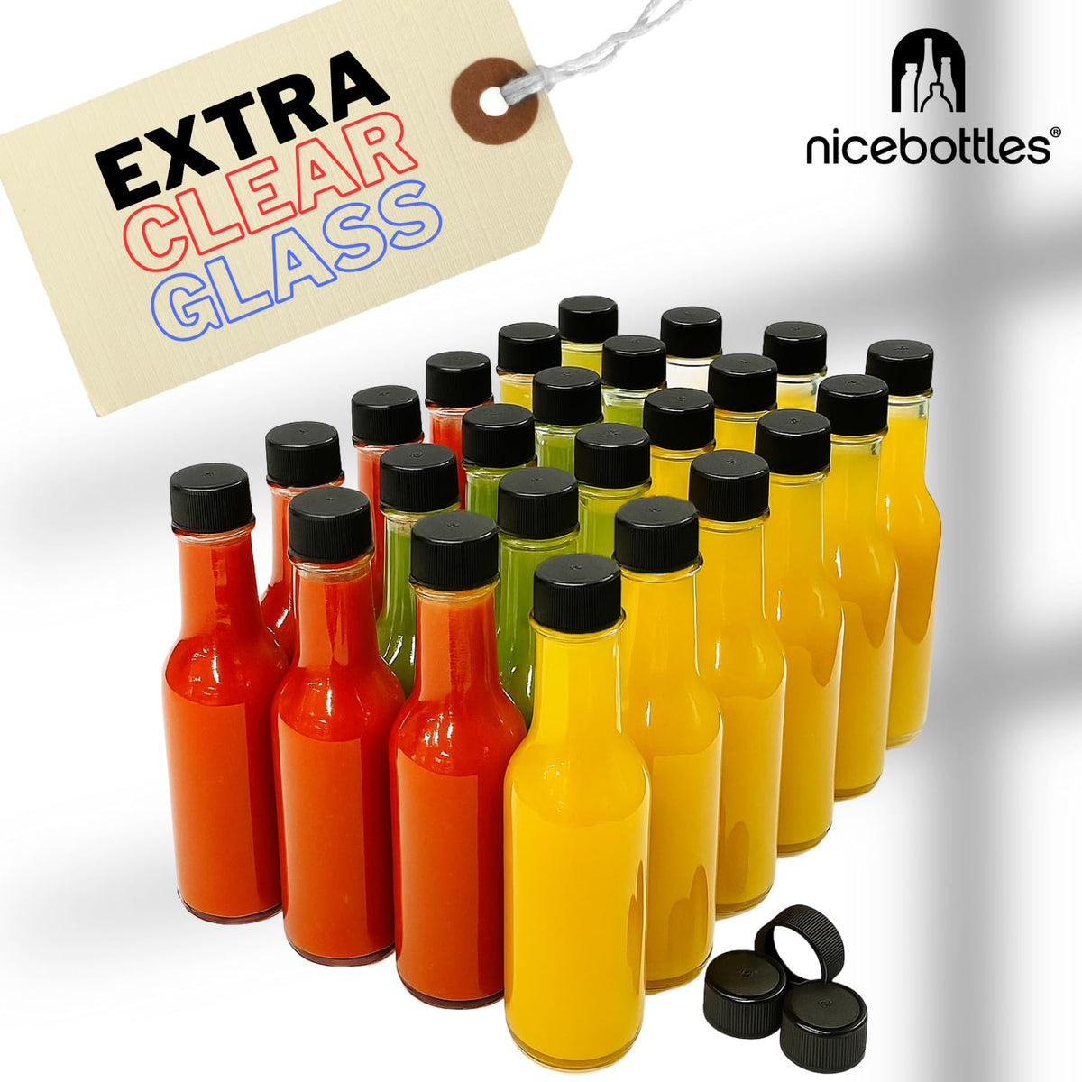 Nicebottles packed in sturdy cardboard case simplifies storage and shipping.