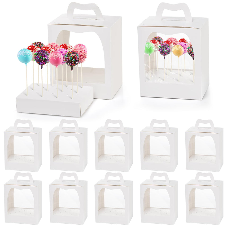 Nicunom cake pop box 12-pack with clear window for weddings