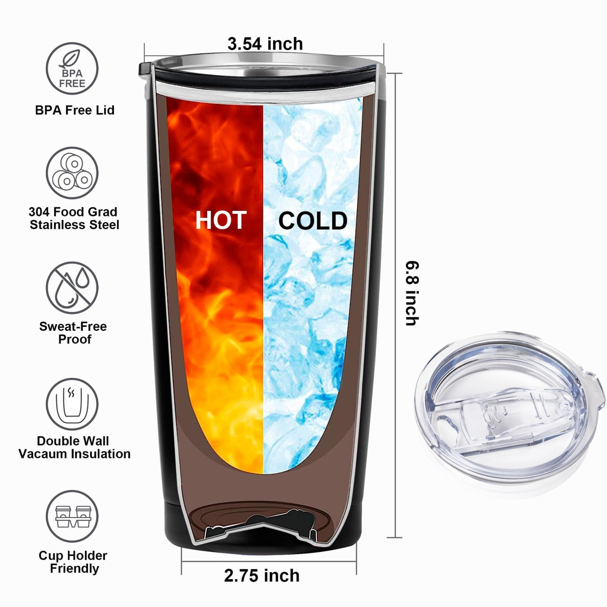 Niduilef double-wall insulated close-up emphasizes reliable temperature control and durable construction for daily use.