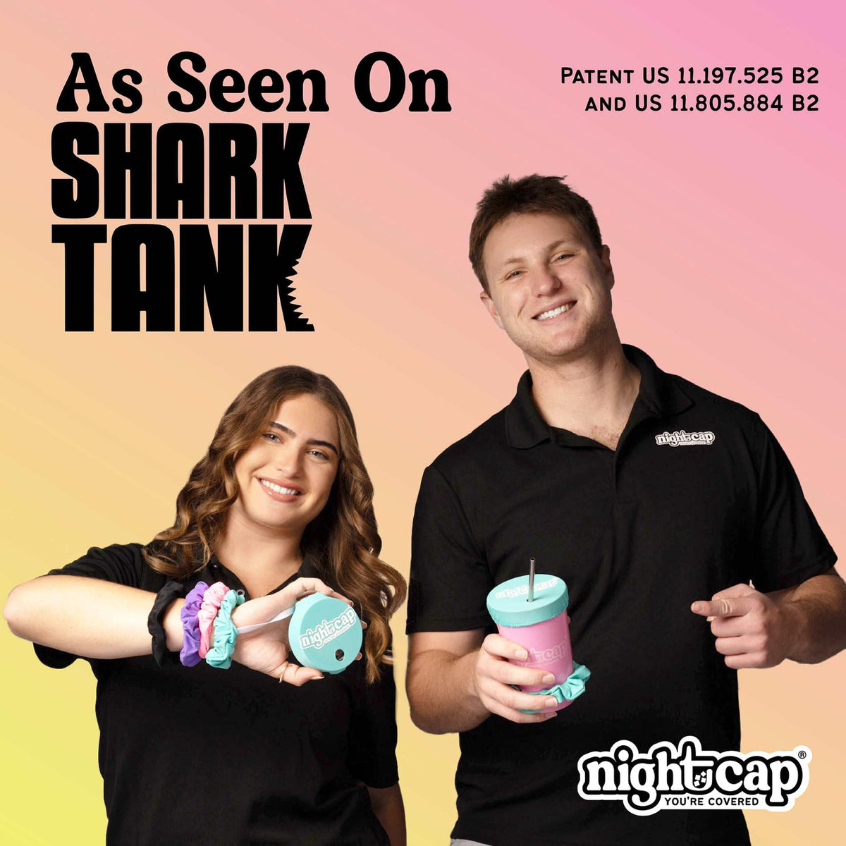 Hidden pocket stores the NightCap cover for discreet safety.