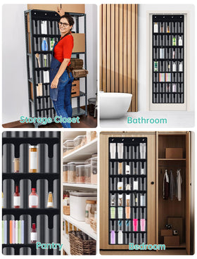 Ideal door storage for kitchens, offices, and dorms.