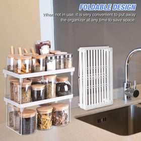 NiHome compact foldable rack fits under sinks for extra space