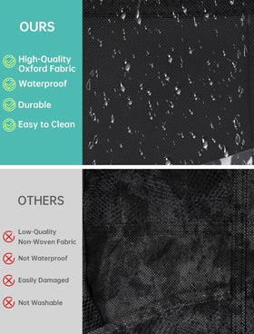 Thick waterproof Oxford fabric adds durability and long-lasting performance.