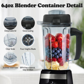 Nikkar 64oz pitcher showing ergonomic rubber handle for secure grip.