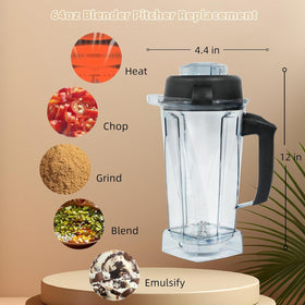 Nikkar 64oz pitcher with lid removed for easy pouring and refills.