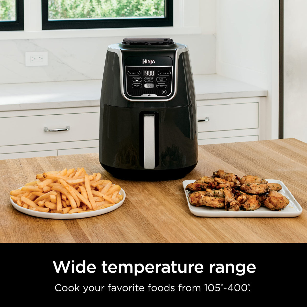 Ninja AF150AMZ handles up to 3 lbs of wings or fries at once.