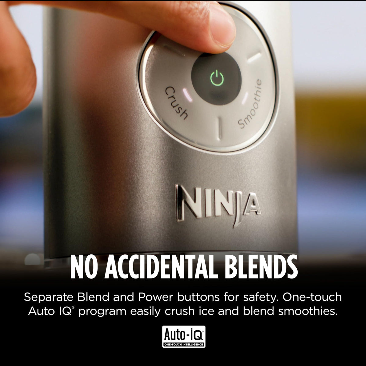 Ninja Blast Max Auto IQ programs shown for smoothie, crush, and blend