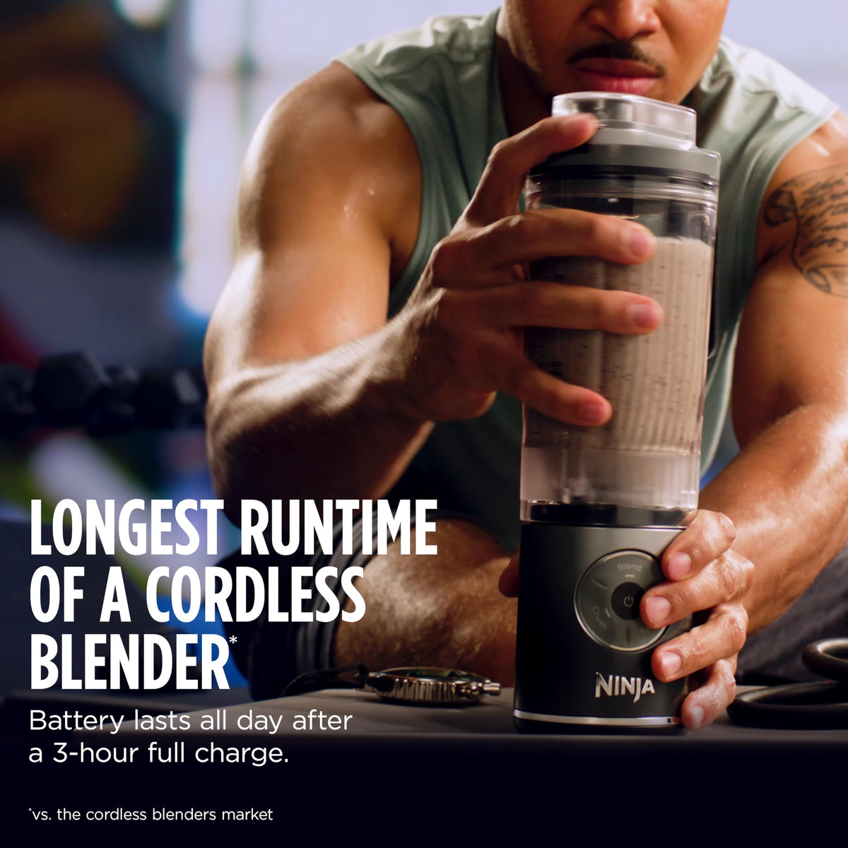 Ninja Blast Max twist-and-go vessel for easy sipping anywhere