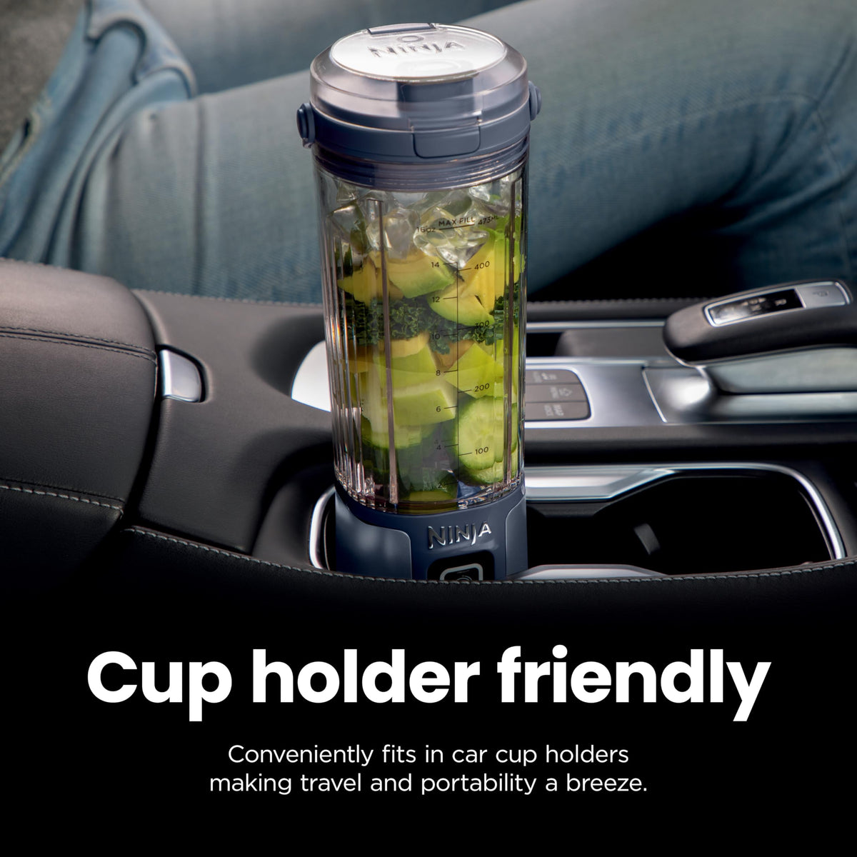 Ninja Blast separate power and blend buttons prevent accidental startups.