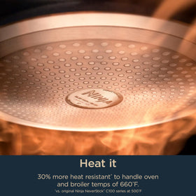 Ninja Ceramic Pro base shown on heat demonstrates warp-free even heating
