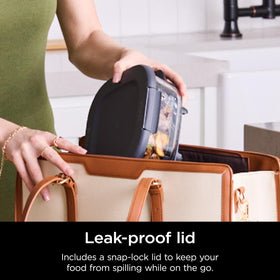 Ninja CleanCrisp glass is microwave-safe for quick reheats.